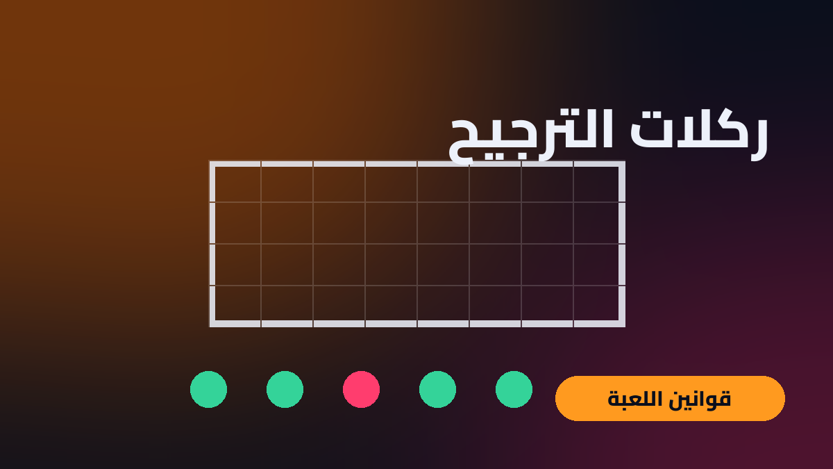 مرمى كرة قدم وتحته خمس دوائر تمثل ركلات الترجيح
